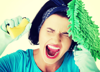 Porządki po remoncie domu lub mieszkania.