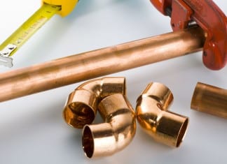 Instalacja wodna z rur miedzianych